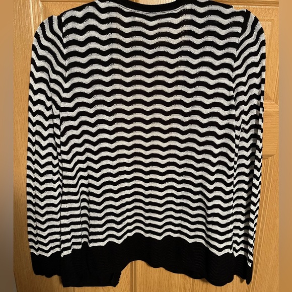 LOFT Women's Black and White Cardigan - Picture 11 of 11